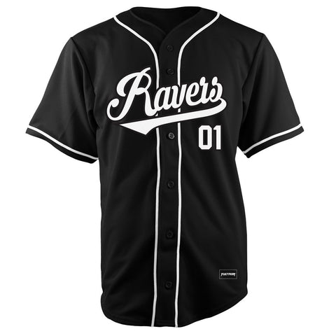 RAVERS Black Baseball Jersey